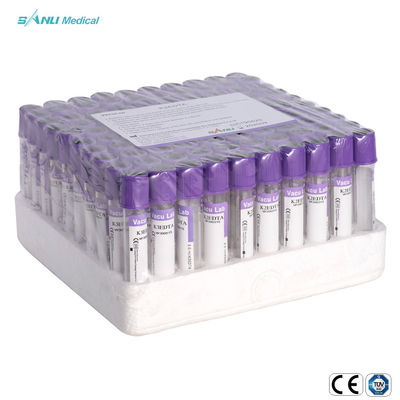Трубки пурпурная 2ml 3ml 4ml 5ml собрания крови сыворотки ISO CE трубка ЭТИЛЕНДИАМИНТЕТРАЦЕТАТА K2 K3 устранимой