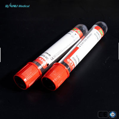 Трубки собрания крови 3ml красного верха стеклянные вакуумируют трубку активатора сгустка крови