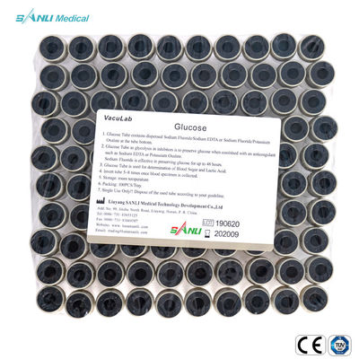 Трубка крови глюкозы трубок собрания крови вакуума 6ml серая верхняя стеклянная