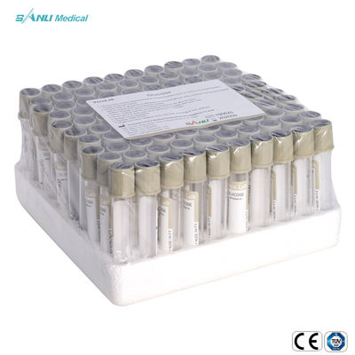 Трубка крови глюкозы трубок собрания крови вакуума 6ml серая верхняя стеклянная