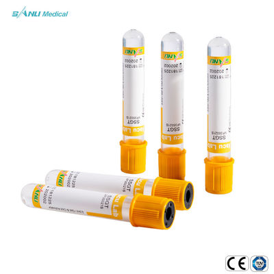трубка пластиковых трубок желтая верхняя SST собрания крови 4ml для определений сыворотки