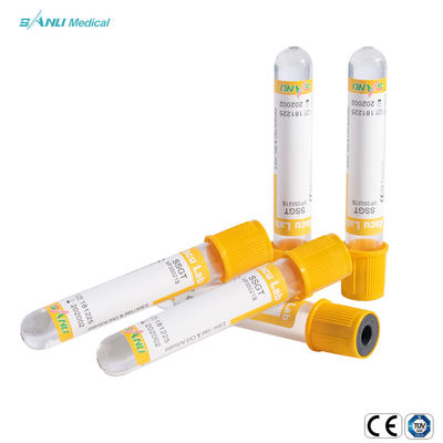 трубка пластиковых трубок желтая верхняя SST собрания крови 4ml для определений сыворотки