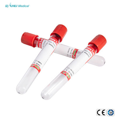 Трубки собрания крови активатора сгустка крови стеклянные вакуумируют 5ml для биохимических тестов