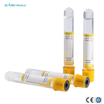 Трубки 8ml собрания крови SSGT стеклянные с активатором и гелем сгустка крови