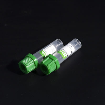 Трубка гепарина лития капиллярного сосуда 0.25ml крови зеленая верхняя