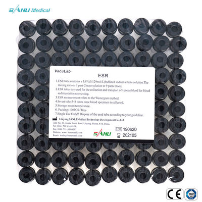 Трубки анализа крови ESR сыворотки вакуума IVD 13x75mm 1.28ml ISO13485