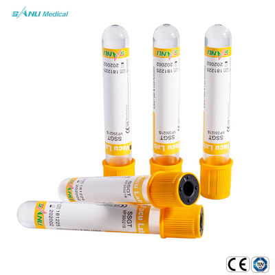 Трубка устранимое 5-9ml собрания крови вакуума сгустка крови аддитивная SSGT геля стеклянная
