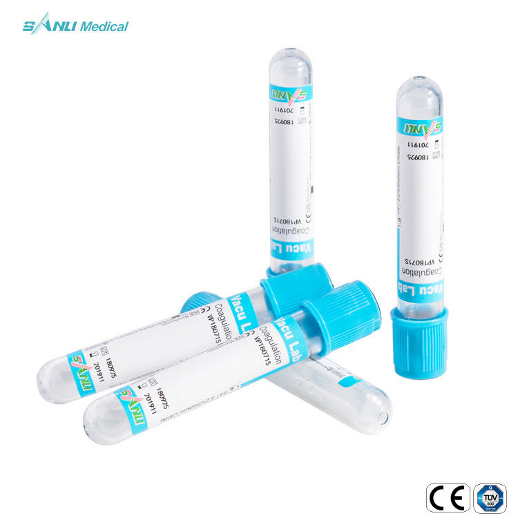 Трубки свертывания вакуума 3ml голубые верхние пробирка цитрата натрия 0,109 Mol/L